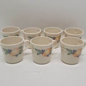 Vintage Corningware Corelle Abundance Coffee Tea Cups Set of 7